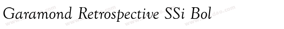 Garamond Retrospective SSi Bold Italic字体转换